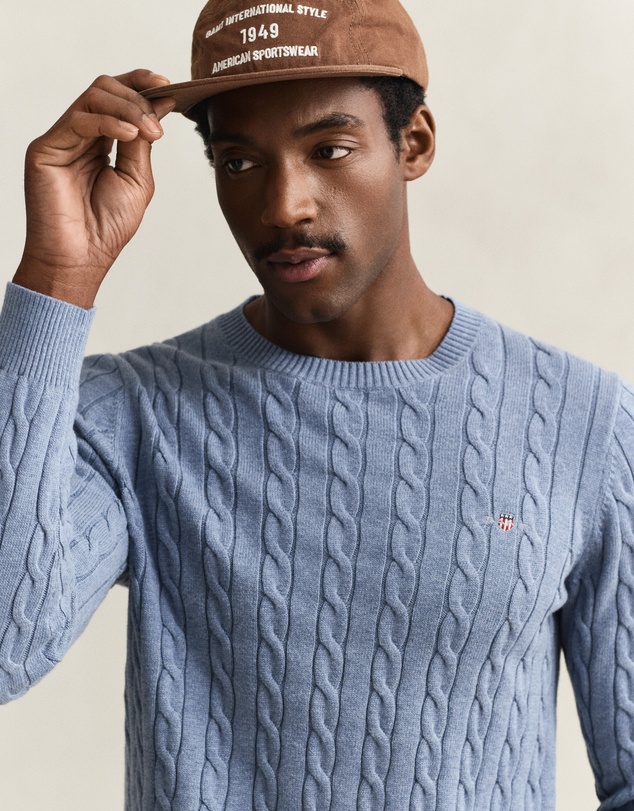 Gant - Cotton Cable Crew Neck