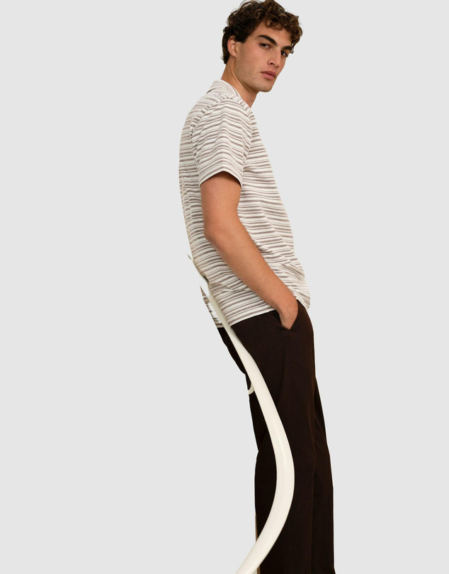 Trenery - Jacquard Stripe Polo