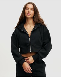 Cotton On Body Active - Plush Boxy Cropped Zip Through