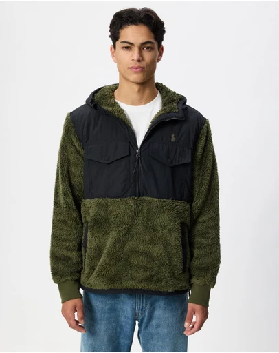 Polo Ralph Lauren - HiPile Half Zip Hybrid Jacket - ICONIC EXCLUSIVE