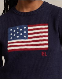 Polo Ralph Lauren - Flag Cotton Crewneck Sweater - ICONIC EXCLUSIVE