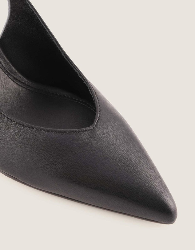 Shelly Shen - Gracie Low Heels Black Leather