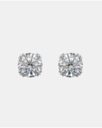 Georgini - Georgini Elegant Essentials 6.5mm Round Hidden Halo Stud Silver