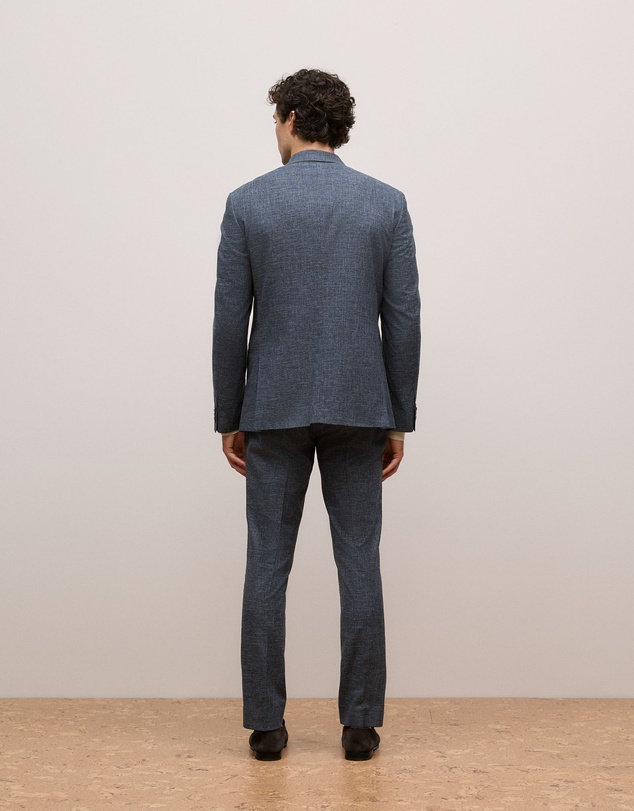 Trenery - Cotton Wool Blend Blazer in Navy