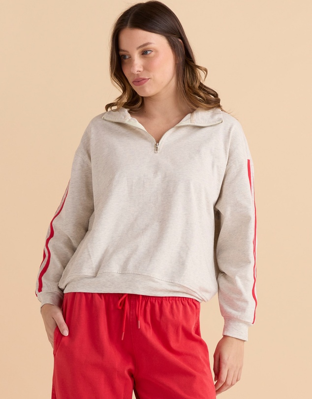 Betty Basics - Rocco Quarter Zip Sweatshirt