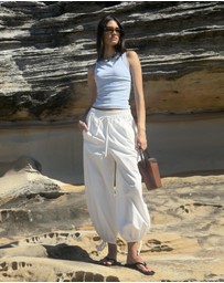 AERE - Ember Cotton Elasticated Barrel Leg Pants