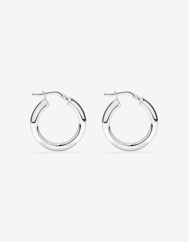 Michael Hill - Half Round Hoop Earrings in Sterling Silver