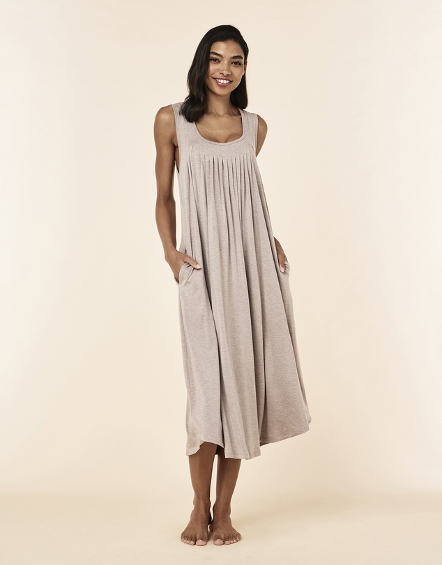 Papinelle - Kate Modal Soft Pleat Front Maxi Nightie
