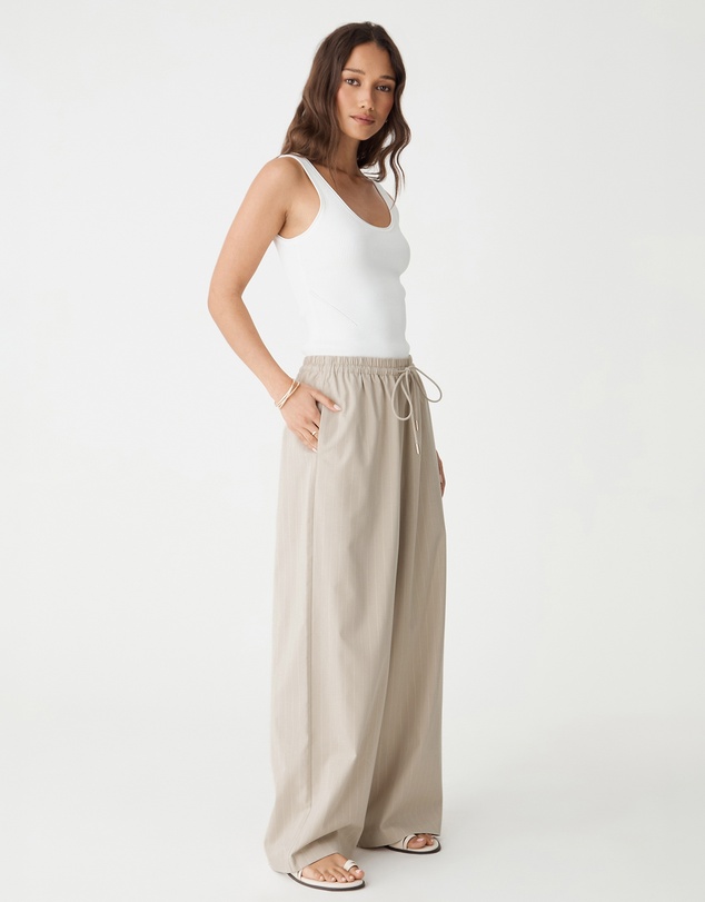 Forcast - Zoe Elastic Pinstripe Pants