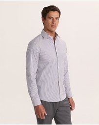 SABA - Calvin Long Sleeve Slim Stripe Shirt