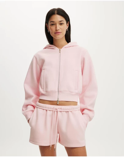 Cotton On Body Active - Plush Relaxed Zip Through Hoodie