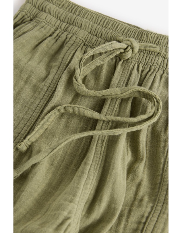 NEXT - 100% Cotton Double Cloth Pull-On Wide Leg Trousers