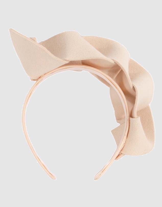 Max Alexander - Felt Beige Spiral Fascinator