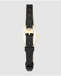 TIMEX - Women's Cavatina Gold-tone Case with Black Strap