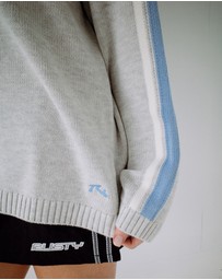 Rusty - White Lines Crew Neck Knit