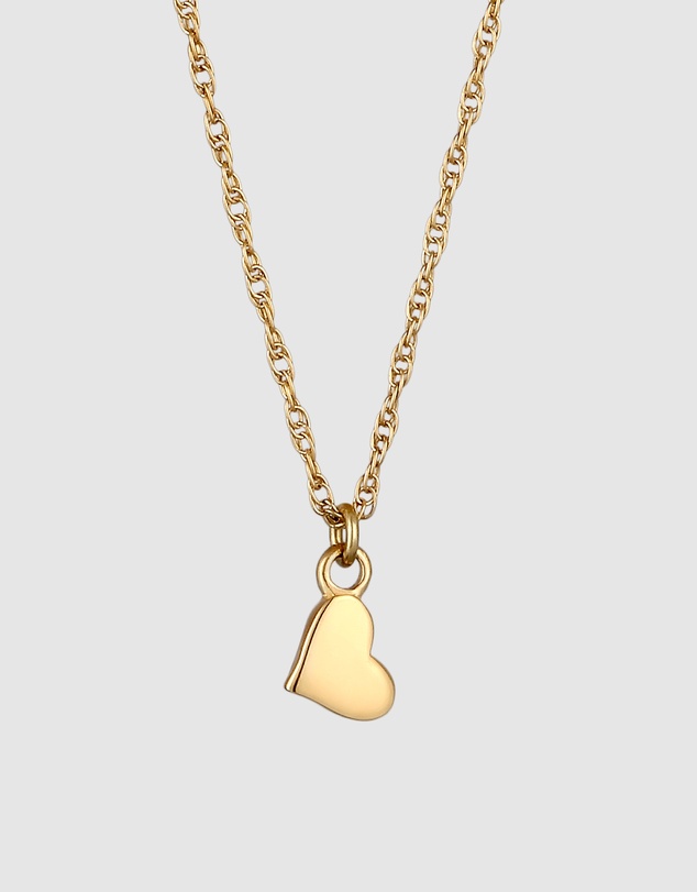 Elli Jewelry - Necklace with Heart Pendant 925 Sterling Silver Gold-plated