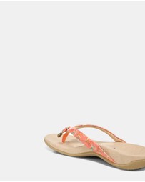 Vionic - Bella Toe Post Sandal - Papaya Tropical