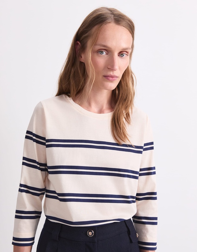 Sportscraft - Stripe Half Sleeve Mercerised Tee