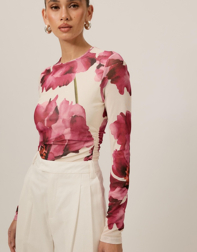 Tussah - Eloise Printed Mesh Top