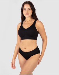 B Free Intimate Apparel - Wide Strap Wirefree Bra with Fixed Comfort Cups (A-B-C-D) Cup