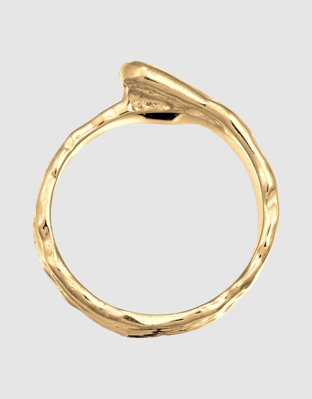 Kuzzoi - ICONIC EXCLUSIVE - Organic Band Ring in Gold-Plated 925 Sterling Silver