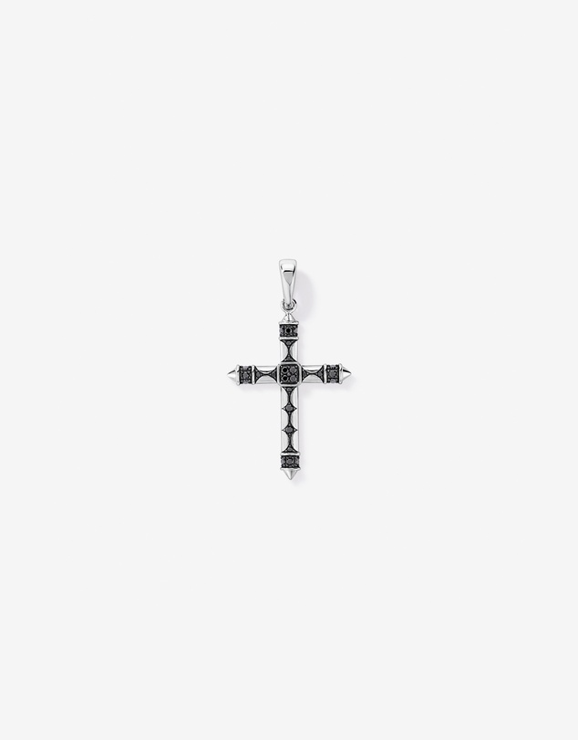Michael Hill - 0.38 Carat TW Black Diamond Cross Pendant in Sterling Silver