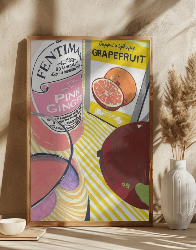 Olive et Oriel - Fentimans Pink Ginger by Studio Mandariini Art Print