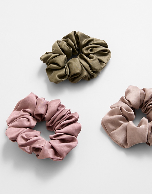 Sheet Society - Fleur Silk Scrunchies (3 pack)