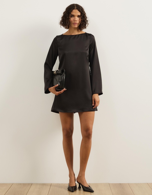 Atmos&Here - Mirelda Satin Lace Mini Dress
