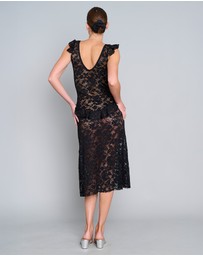 Love and Nostalgia - Summer Love Lace Midi Dress - Black