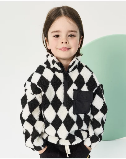 Rock Your Kid - Harlequin Sherpa Sweater