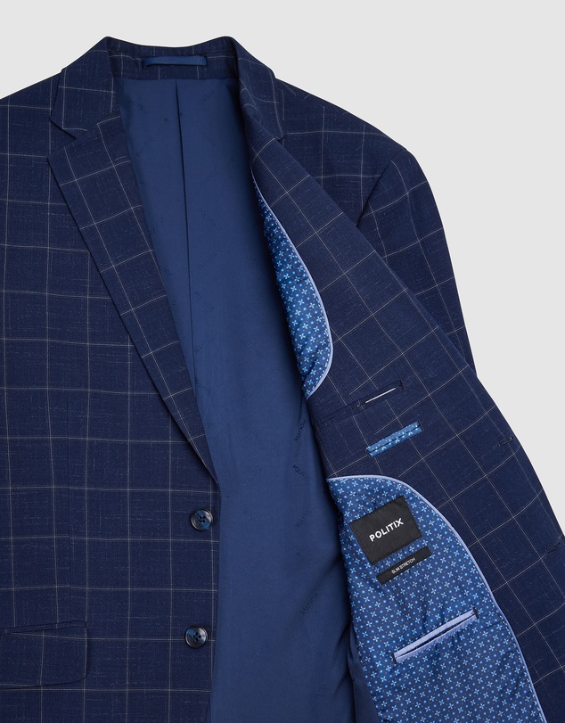 Politix - Sebastian Windowpane Check Tailored Jacket