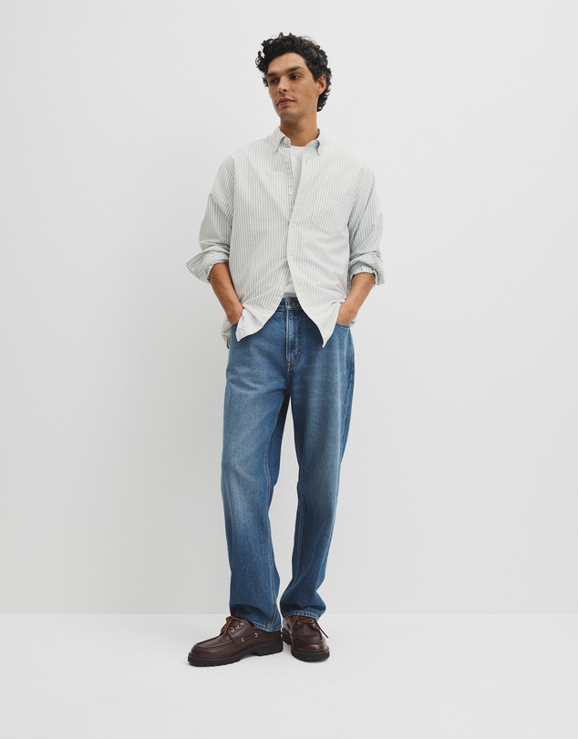 Country Road - Regular Fit Australian Good Earth Cotton Oxford Stripe Shirt