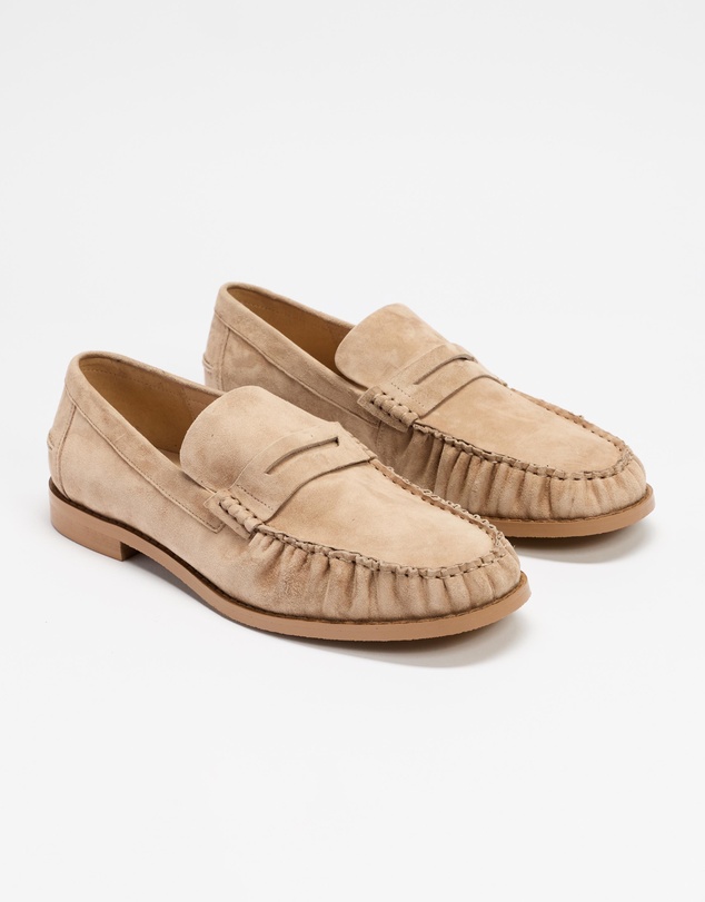 AERE - Suede Penny Loafers - Men's
