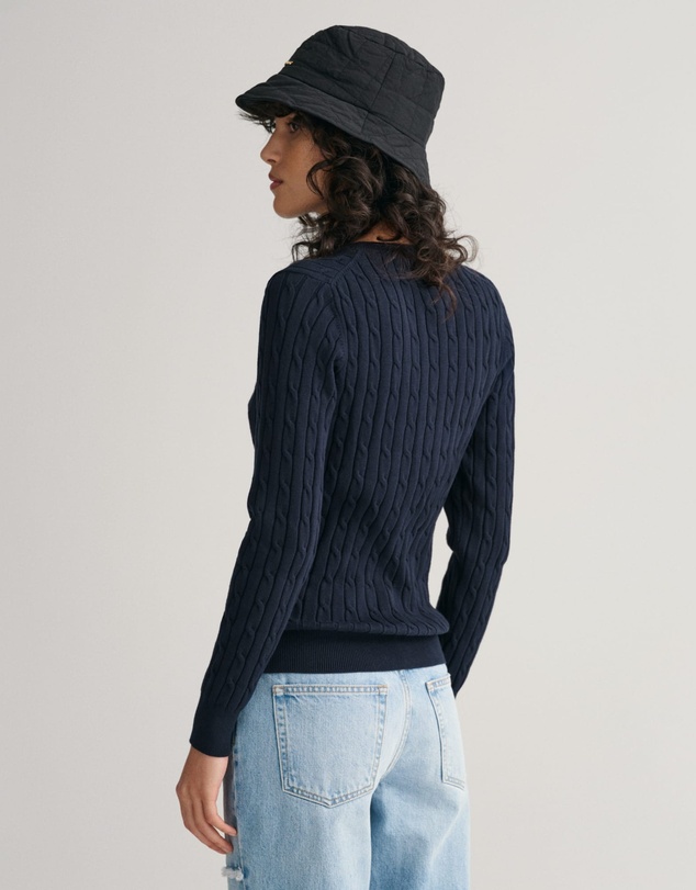 Gant - Stretch Cotton Cable Crew Neck Knit