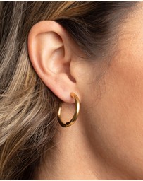 Lovisa - Waterproof Gold Plated Stainless Steel Classic Huggie Hoop Earrings