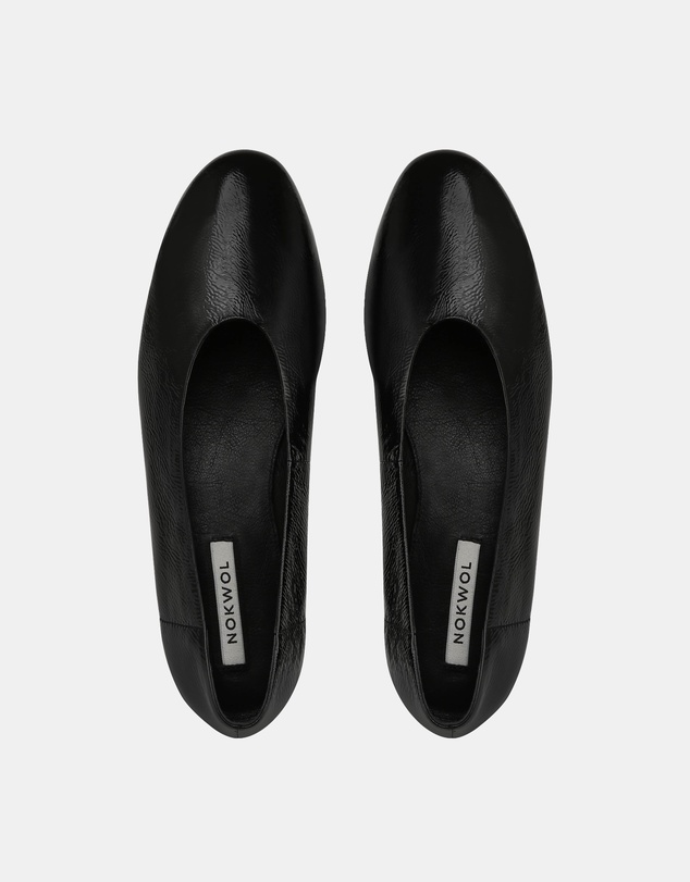 Nokwol - Tamsin Black Crinkle Patent