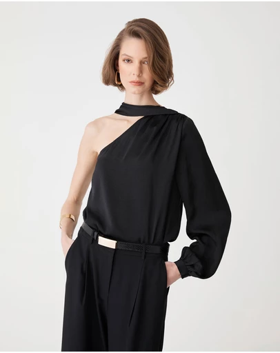 Forcast - Opal One Shoulder Scarf Top