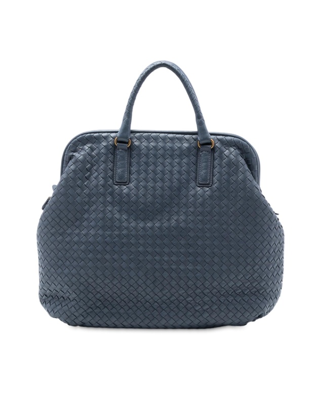 Pre-Loved by Azura Reborn - Pre-Loved Nappa Intrecciato Frame Top Handle Bag