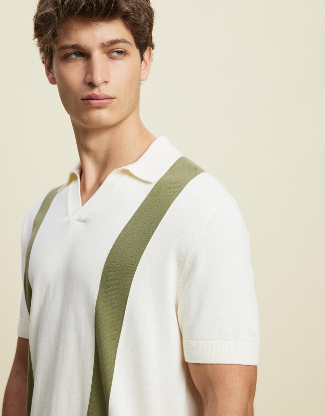 AERE - Arlo Organic Cotton Stripe Knit Polo