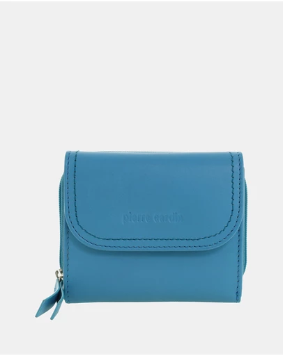 Pierre Cardin - Pierre Cardin Ladies Leather Tri-Fold Tab Wallet