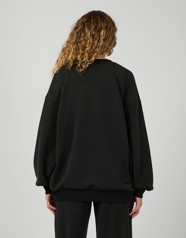 All About Eve - Luxe Active Box Crew Black