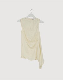 Revibe - Repaired Minima Esenciales Edith Cupro Longline Top - AU 12