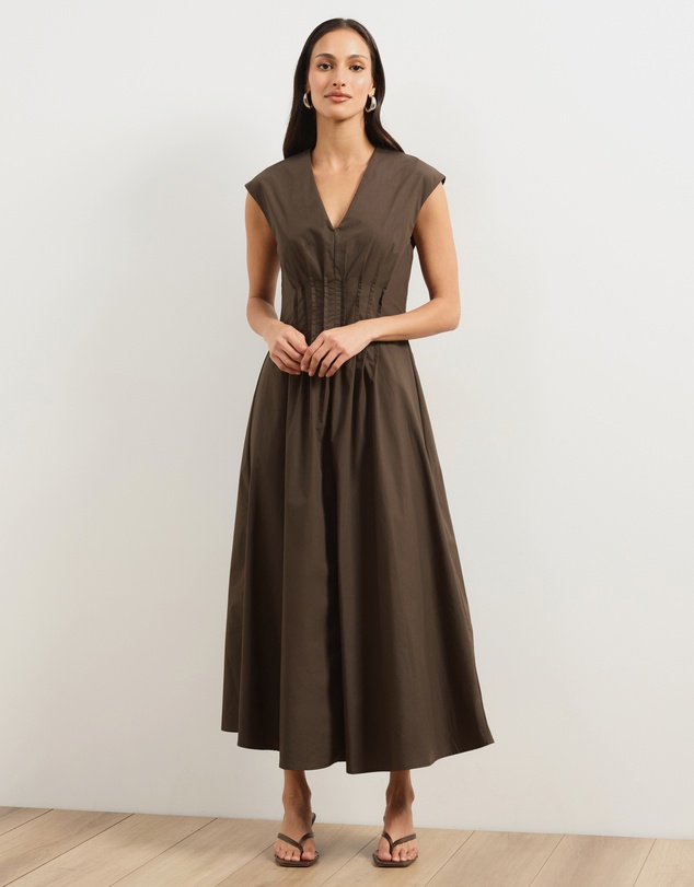Atmos&Here - Lara Pintuck Midi Dress