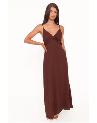 Petal & Pup - Lorella Midi Dress - Dark Brown