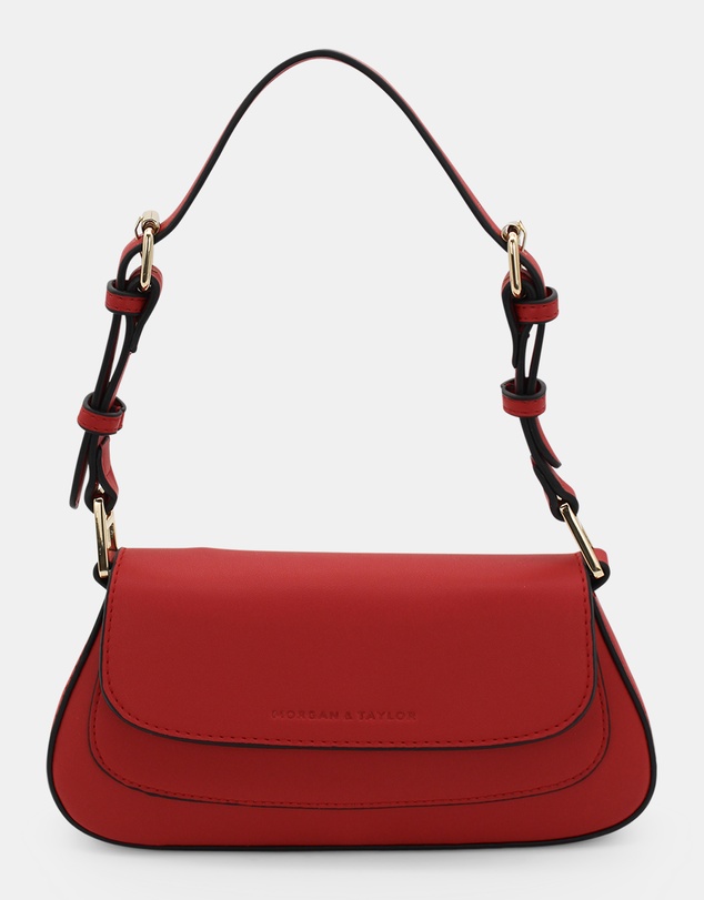 Morgan & Taylor - Hailey Shoulder Bag in Bright Red