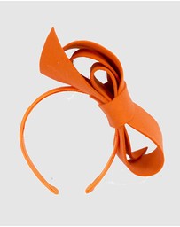 Max Alexander - Felt Orange Bow Fascinator