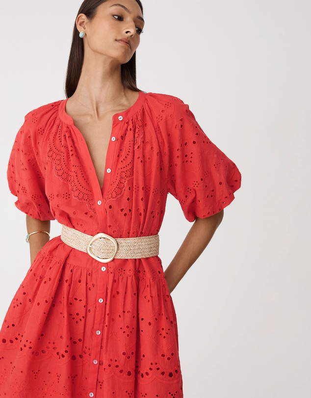 Forcast - Lola Broderie Tiered Dress