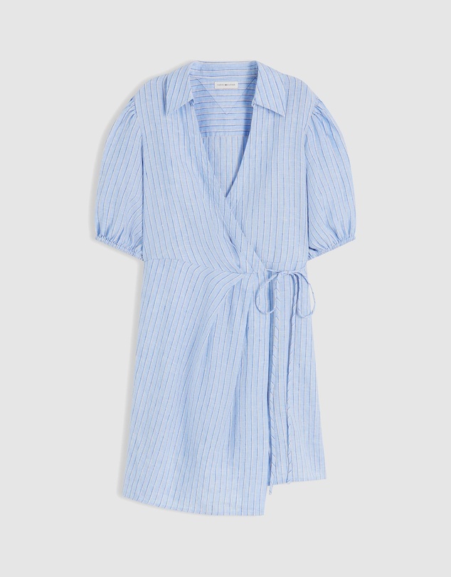 Tommy Hilfiger - Pure Linen Relaxed Mini Wrap Dress