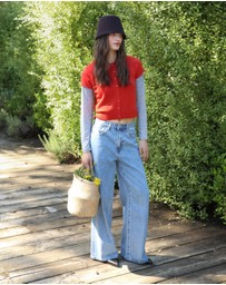 AERE - Tara Layered Jersey Top